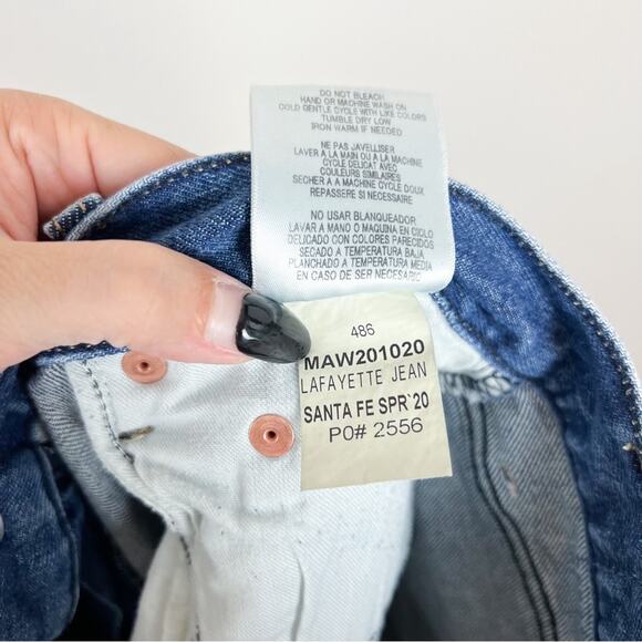 Modern American Lafayette Narrow Mid Rise Slim Crop Jean Santa Fe Size 25 - Picture 14 of 14